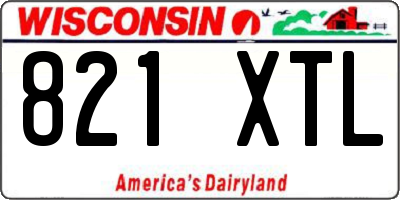 WI license plate 821XTL