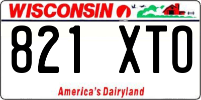 WI license plate 821XTO