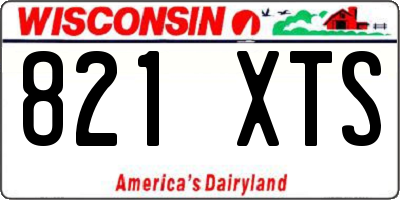 WI license plate 821XTS