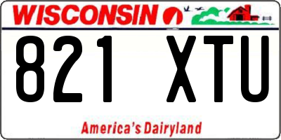 WI license plate 821XTU