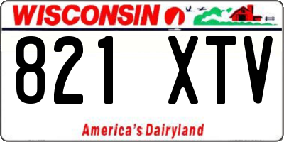 WI license plate 821XTV
