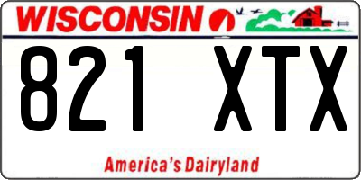 WI license plate 821XTX