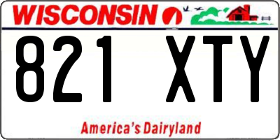 WI license plate 821XTY