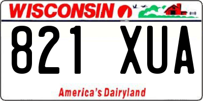 WI license plate 821XUA