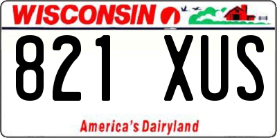 WI license plate 821XUS