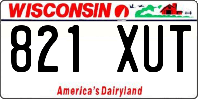 WI license plate 821XUT