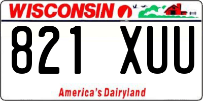 WI license plate 821XUU