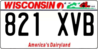 WI license plate 821XVB