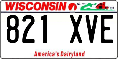 WI license plate 821XVE