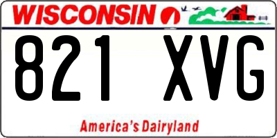WI license plate 821XVG