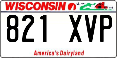WI license plate 821XVP