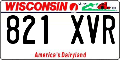 WI license plate 821XVR