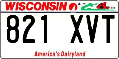 WI license plate 821XVT
