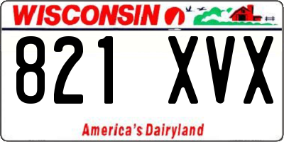 WI license plate 821XVX