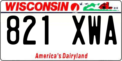 WI license plate 821XWA