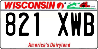 WI license plate 821XWB