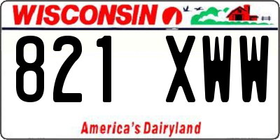 WI license plate 821XWW