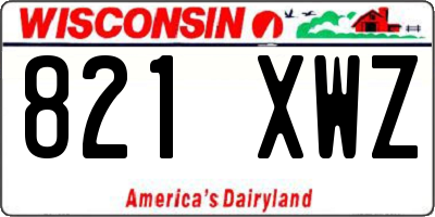 WI license plate 821XWZ