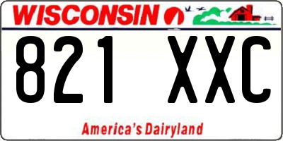 WI license plate 821XXC