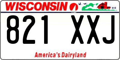 WI license plate 821XXJ