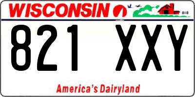 WI license plate 821XXY