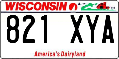 WI license plate 821XYA