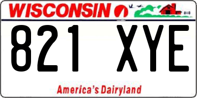 WI license plate 821XYE