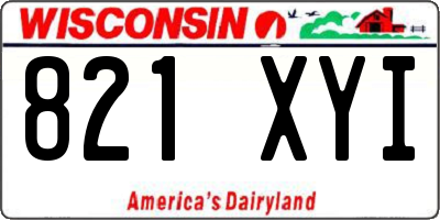 WI license plate 821XYI
