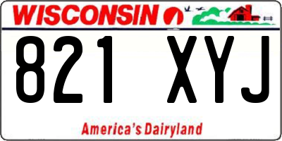WI license plate 821XYJ