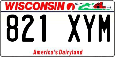 WI license plate 821XYM