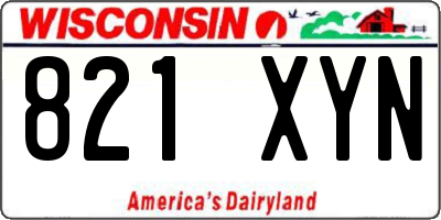 WI license plate 821XYN