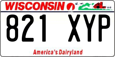 WI license plate 821XYP