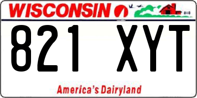 WI license plate 821XYT