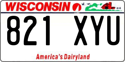 WI license plate 821XYU