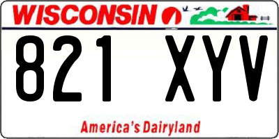 WI license plate 821XYV