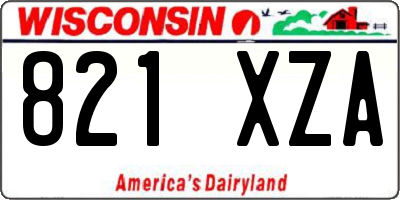 WI license plate 821XZA