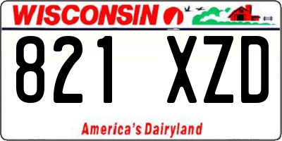WI license plate 821XZD