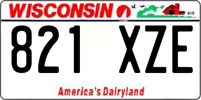 WI license plate 821XZE