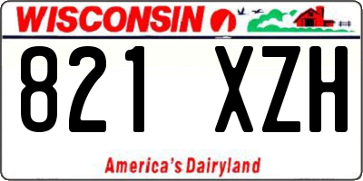 WI license plate 821XZH