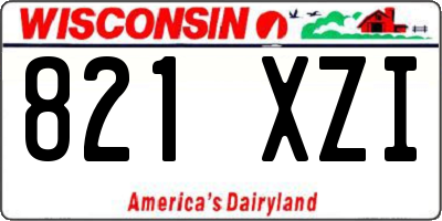 WI license plate 821XZI