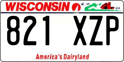 WI license plate 821XZP