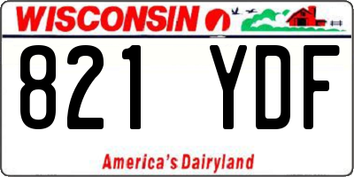 WI license plate 821YDF