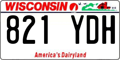WI license plate 821YDH