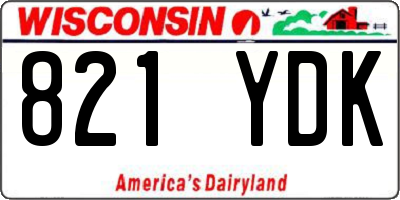 WI license plate 821YDK