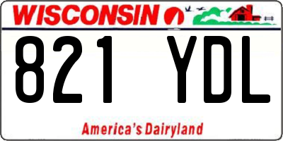 WI license plate 821YDL