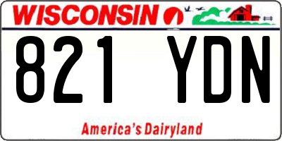 WI license plate 821YDN