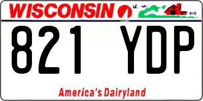 WI license plate 821YDP