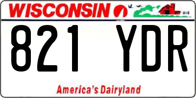 WI license plate 821YDR