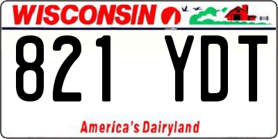 WI license plate 821YDT