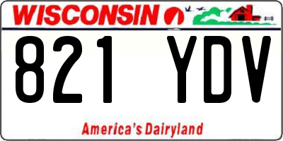 WI license plate 821YDV